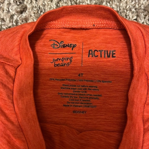Disney jumping bean active kids Orange Lion King long sleeve tshirt size 4T - Picture 2 of 4